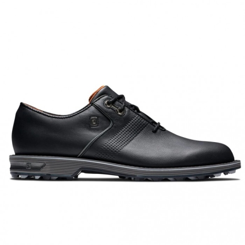 Black Men's Footjoy Premiere Series - Flint Spikeless Golf Shoes | US-45806SC