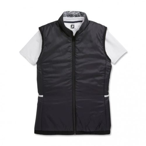 Black / White Women's Footjoy Insulated Reversible Vest | US-47081ZA