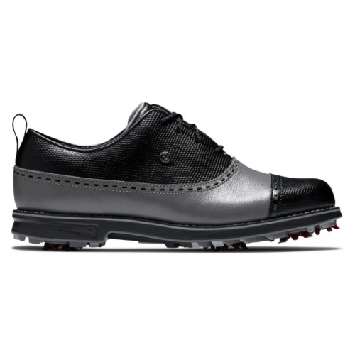 Charcoal / Black Women's Footjoy Premiere Series - Cap Toe Spiked Golf Shoes | US-02697XO