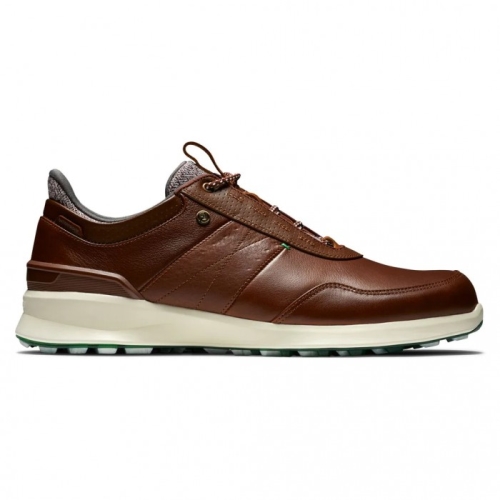 Cognac Men's Footjoy Stratos Spikeless Golf Shoes | US-92380JI