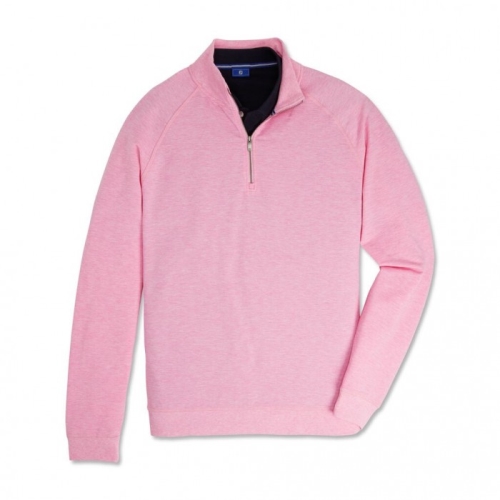 Dogwood Pink Heather Men's Footjoy Jersey Fleece Quarter-Zip Jacket | US-62310NX