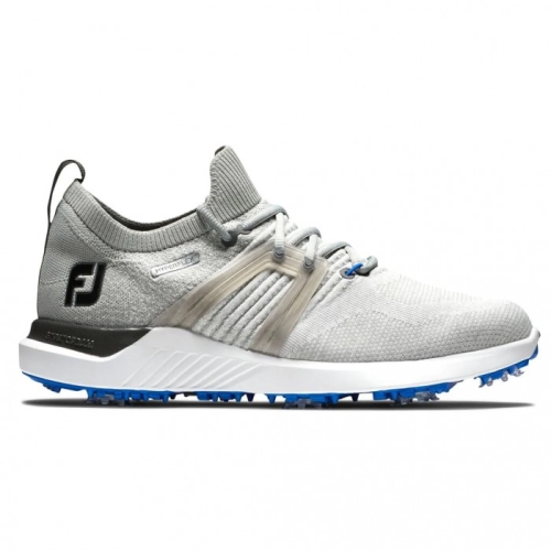 Grey / White / Blue Men's Footjoy HyperFlex Spiked Golf Shoes | US-07685MY