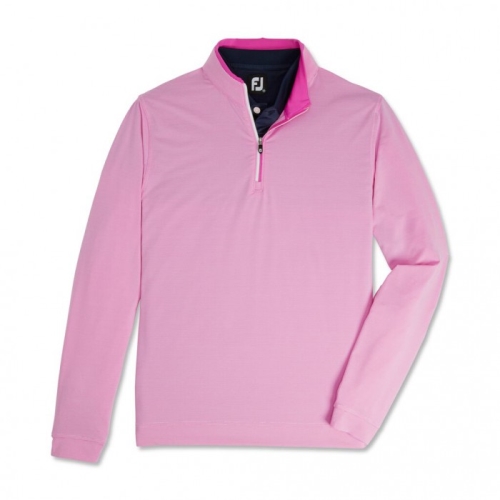 Hot Pink / White Men's Footjoy Lightweight Quarter-Zip Jacket | US-24107NG