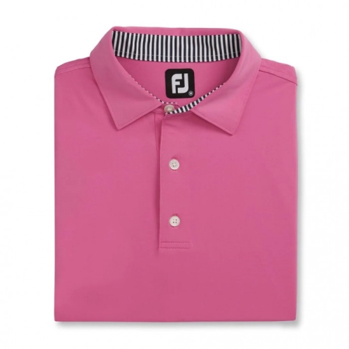 Iced Berry Men's Footjoy Solid Lisle Self Collar Shirts | US-49601RT