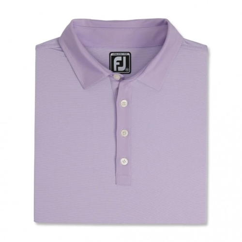 Lilac / White Men's Footjoy Athletic Fit Lisle End-On-End Self Collar Shirts | US-79153HW