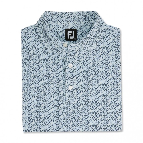 Mint Multi Men's Footjoy Confetti Print Pique Self Collar Shirts | US-96841KD