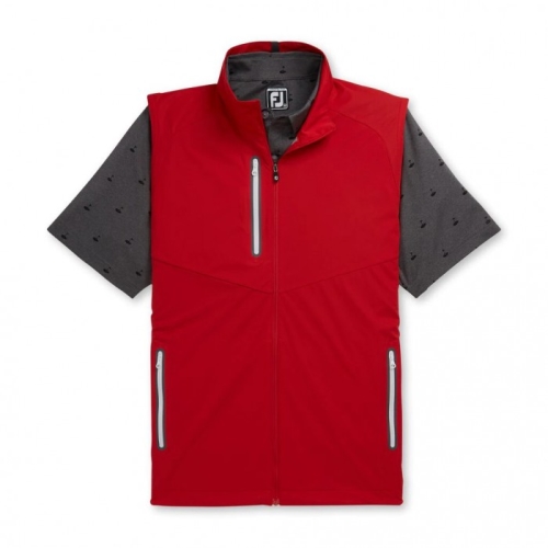 Red Men's Footjoy Lightweight Softshell Vest | US-36425KB