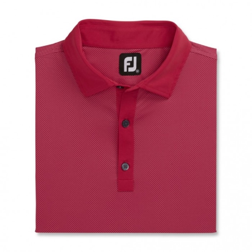 Ruby / Pink Men's Footjoy Stretch Lisle Mini Check Print Shirts | US-69480BP