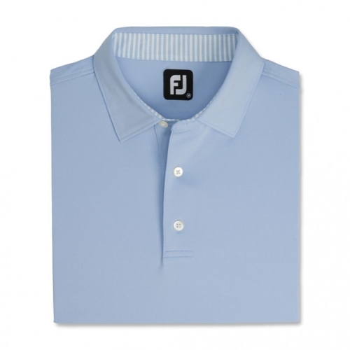 Sky Men's Footjoy Solid Lisle Self Collar Shirts | US-05127VI