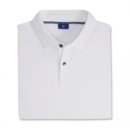 White Men's Footjoy Heather Jersey Shirts | US-43796OF