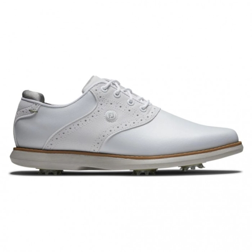 White Women's Footjoy Traditions Spiked Golf Shoes | US-12690MH