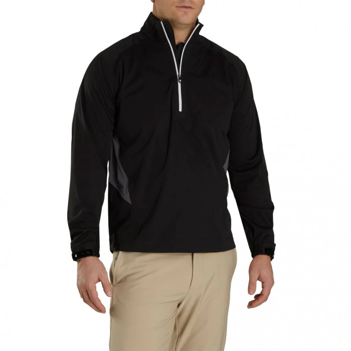 Black / Charcoal Men's Footjoy HydroKnit Pullover | US-72519NR