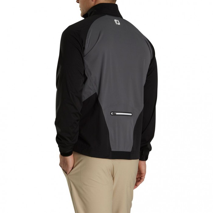 Black / Charcoal Men's Footjoy HydroKnit Pullover | US-72519NR