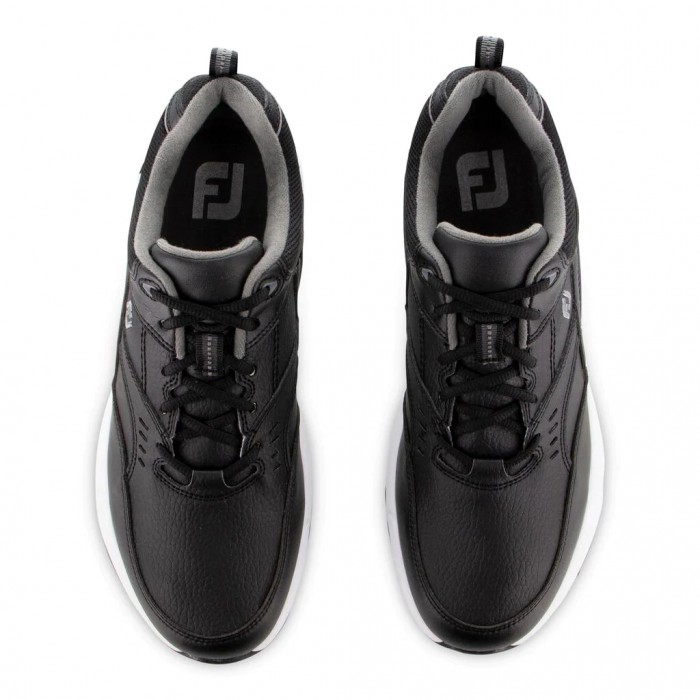 Black Men's Footjoy Golf Sneaker Spiked Golf Shoes | US-82613KJ