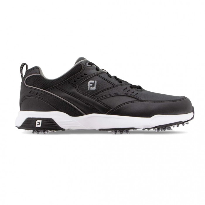 Black Men\'s Footjoy Golf Sneaker Spiked Golf Shoes | US-82613KJ