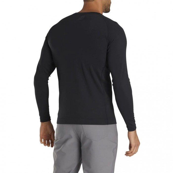 Black Men's Footjoy Phase One Base Layer Shirts | US-73190SP