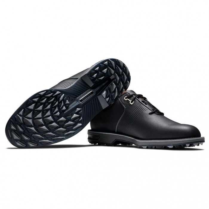 Black Men's Footjoy Premiere Series - Flint Spikeless Golf Shoes | US-45806SC
