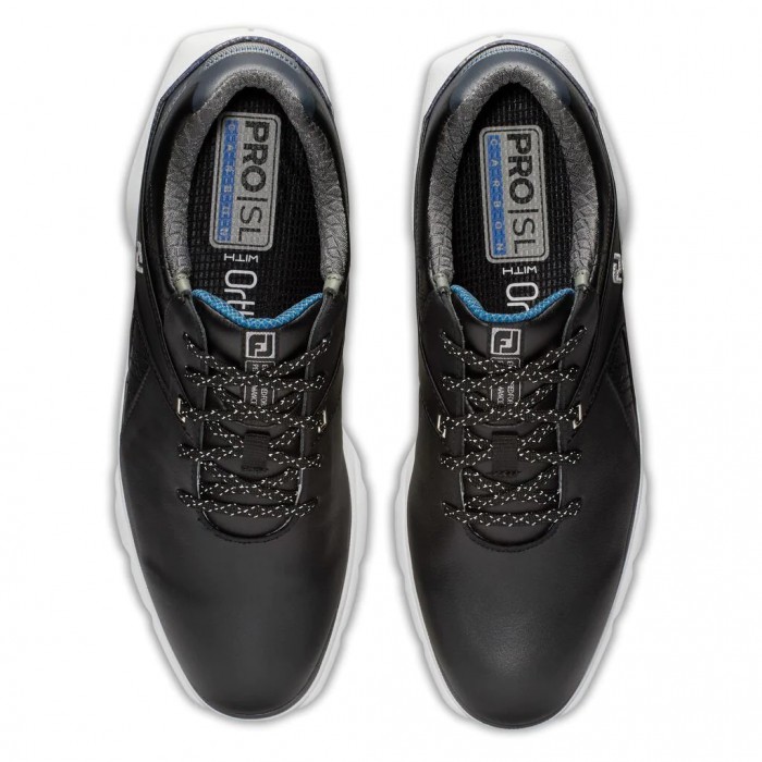 Black Men's Footjoy Pro|SL Carbon Spikeless Golf Shoes | US-46305LQ