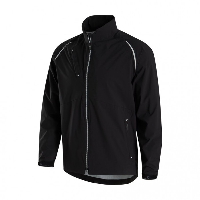 Black Men\'s Footjoy Select LS Rain Jacket | US-27965BA