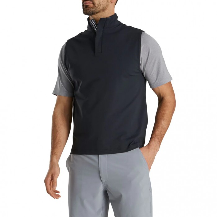 Black Men's Footjoy Stretch Vest | US-61589NT