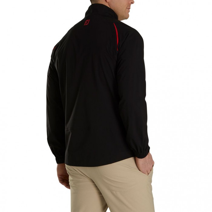 Black / Red Men's Footjoy Select LS Rain Jacket | US-57932AX