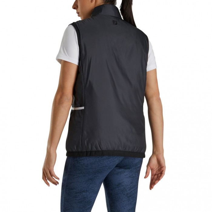 Black / White Women's Footjoy Insulated Reversible  Vest | US-47081ZA