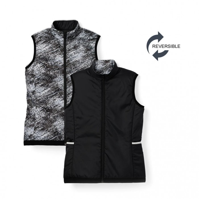 Black / White Women's Footjoy Insulated Reversible  Vest | US-47081ZA
