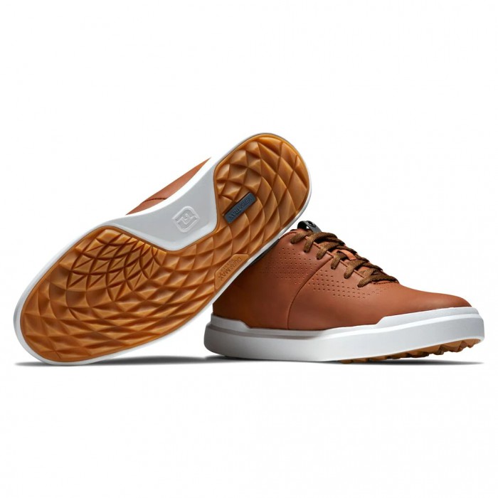 Brown Men's Footjoy Contour Casual Spikeless Golf Shoes | US-52703HU