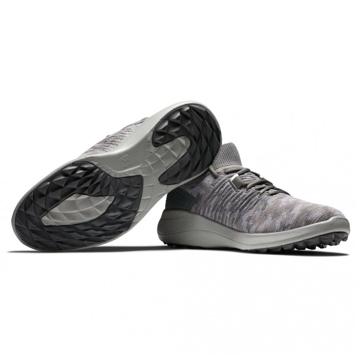 Camo Grey Men's Footjoy Flex XP Spikeless Golf Shoes | US-12483RD