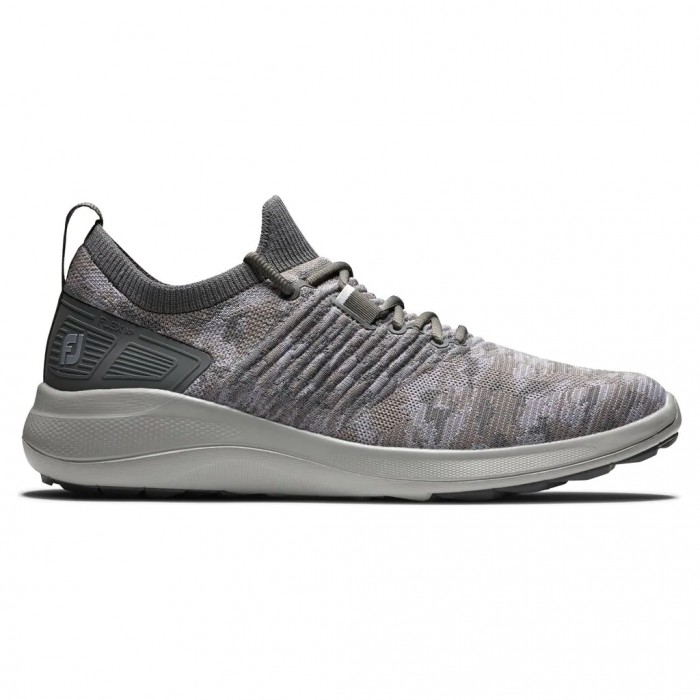 Camo Grey Men\'s Footjoy Flex XP Spikeless Golf Shoes | US-12483RD