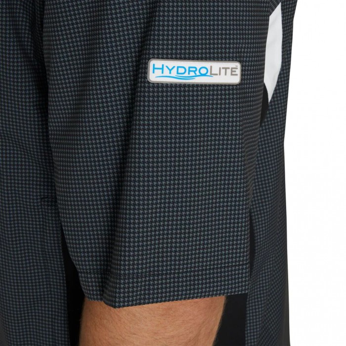 Charcoal / Black Houndstooth Men's Footjoy HydroLite Short Sleeve Shirts | US-18027QT