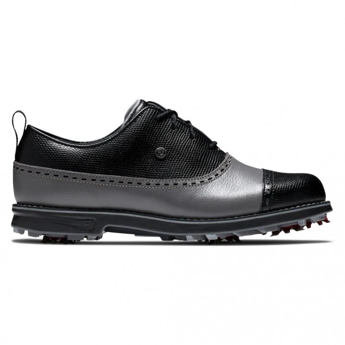 Charcoal / Black Women\'s Footjoy Premiere Series - Cap Toe Spiked Golf Shoes | US-02697XO