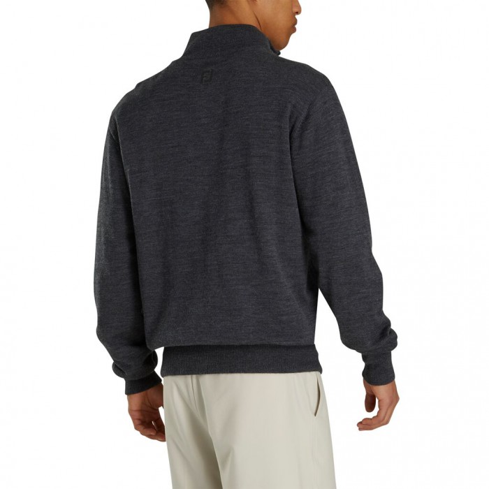 Charcoal Heather Men's Footjoy Lined Performance Sweater Jacket | US-81072BL