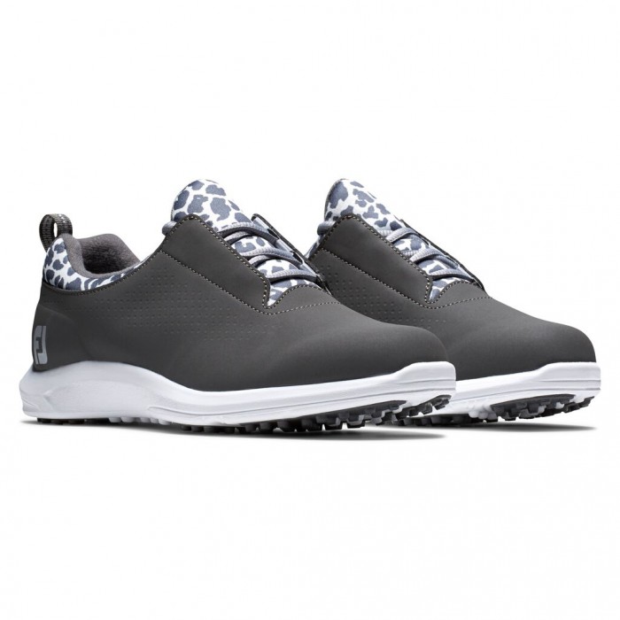 Charcoal / Leopard Print Women's Footjoy Leisure Spikeless Golf Shoes | US-84236IA