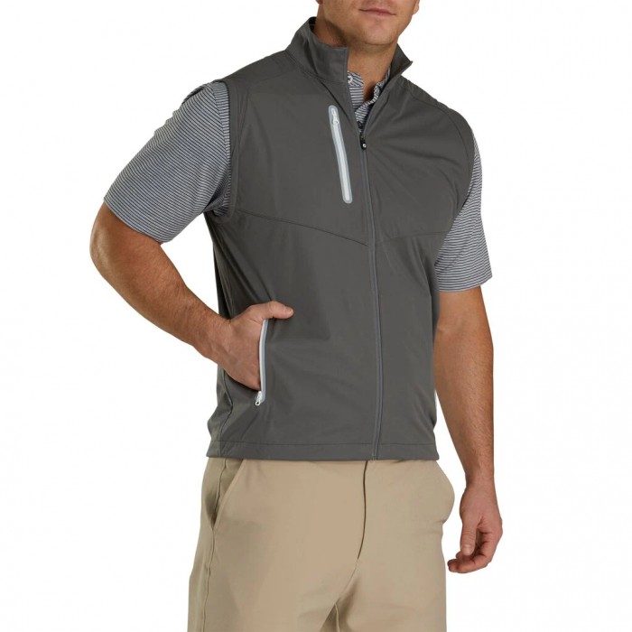 Charcoal Men's Footjoy Lightweight Softshell Vest | US-40217EQ