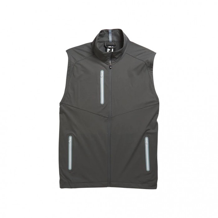 Charcoal Men's Footjoy Lightweight Softshell Vest | US-40217EQ