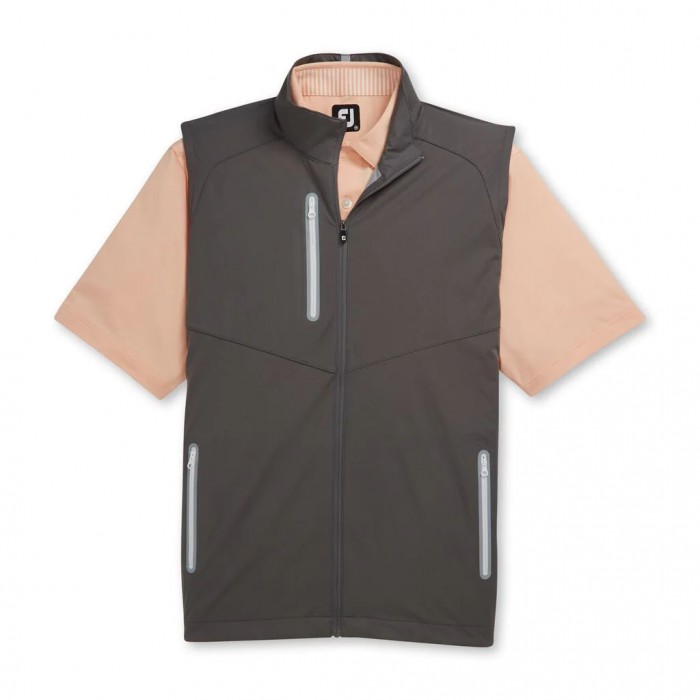 Charcoal Men\'s Footjoy Lightweight Softshell Vest | US-40217EQ