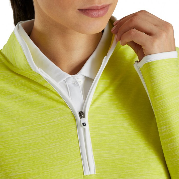 Citrus Women's Footjoy Quarter-Zip Space Dye Mid-Layer Jacket | US-09851VY