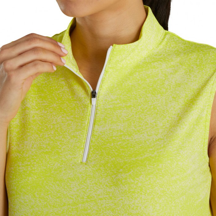 Citrus Women's Footjoy Sleeveless Jacquard Shirts | US-37095FH