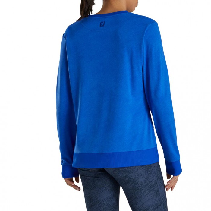 Cobalt Women's Footjoy Crew Neck Sweatshirt Shirts | US-96802MC