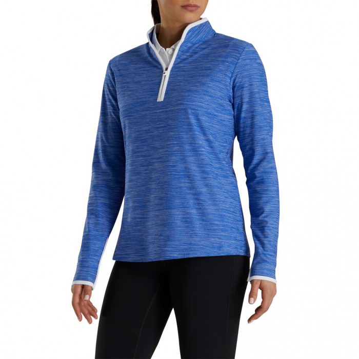 Cobalt Women's Footjoy Quarter-Zip Space Dye Mid-Layer Jacket | US-76543DB