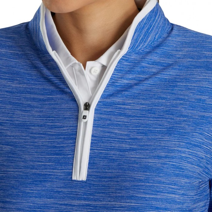 Cobalt Women's Footjoy Quarter-Zip Space Dye Mid-Layer Jacket | US-76543DB