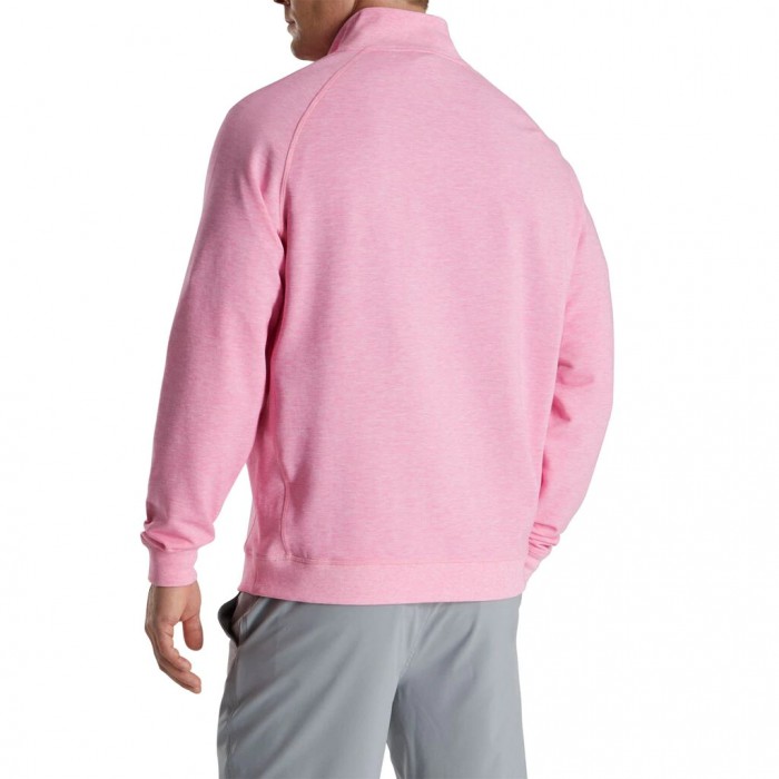 Dogwood Pink Heather Men's Footjoy Jersey Fleece Quarter-Zip Jacket | US-62310NX