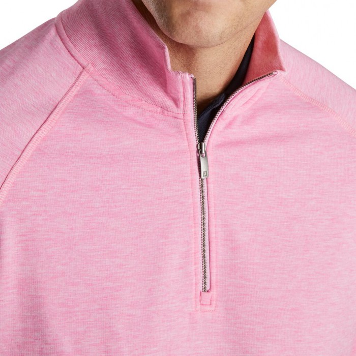 Dogwood Pink Heather Men's Footjoy Jersey Fleece Quarter-Zip Jacket | US-62310NX