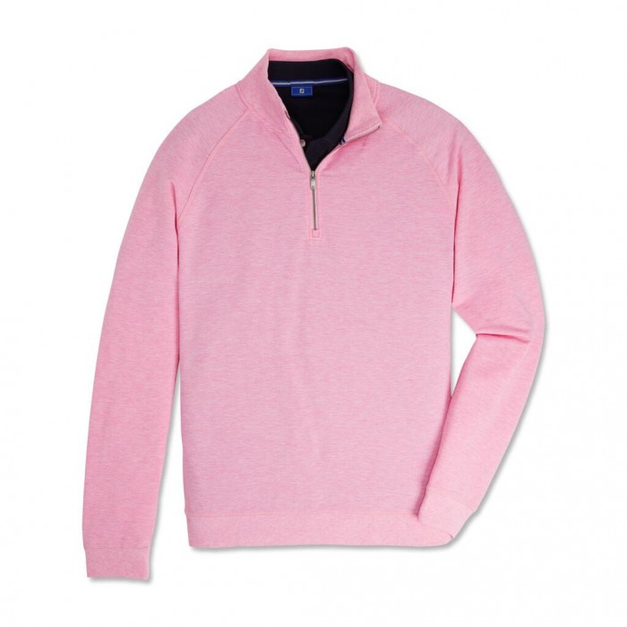 Dogwood Pink Heather Men\'s Footjoy Jersey Fleece Quarter-Zip Jacket | US-62310NX