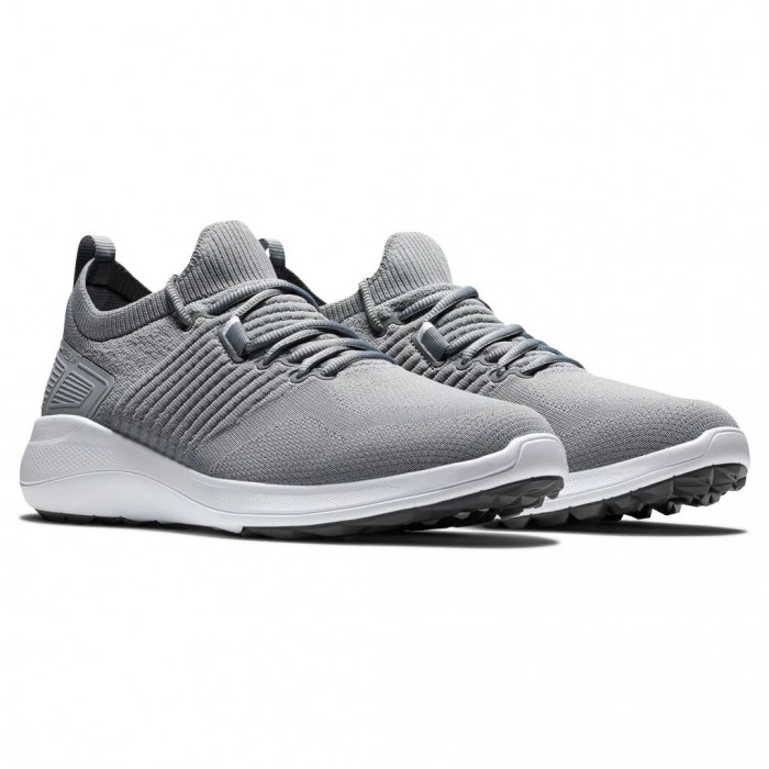 Grey Men's Footjoy Flex XP Spikeless Golf Shoes | US-39420PB