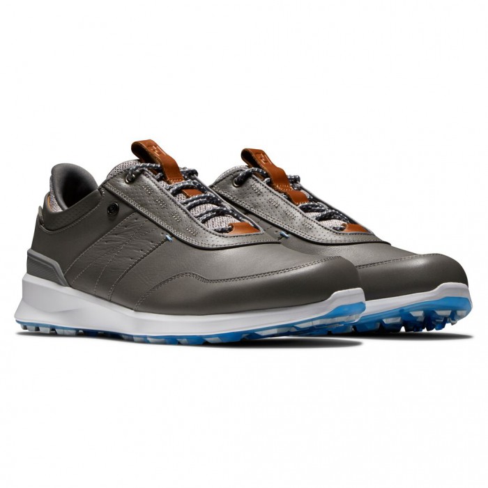 Grey Men's Footjoy Stratos Spikeless Golf Shoes | US-19280QU