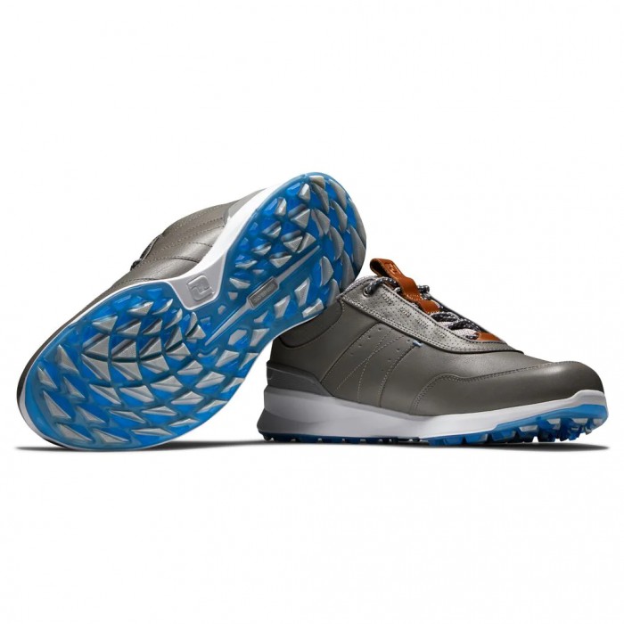 Grey Men's Footjoy Stratos Spikeless Golf Shoes | US-19280QU