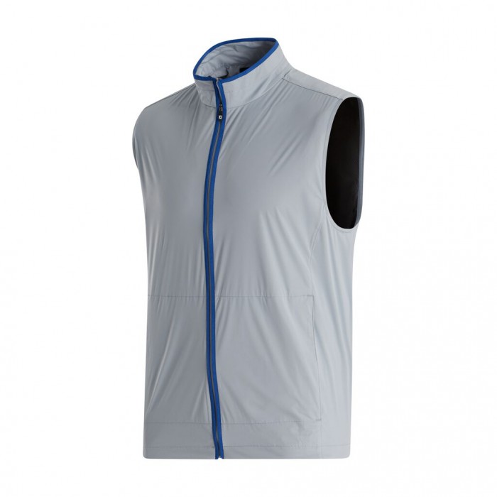 Grey / Royal Men\'s Footjoy HydroKnit Vest | US-14706AF