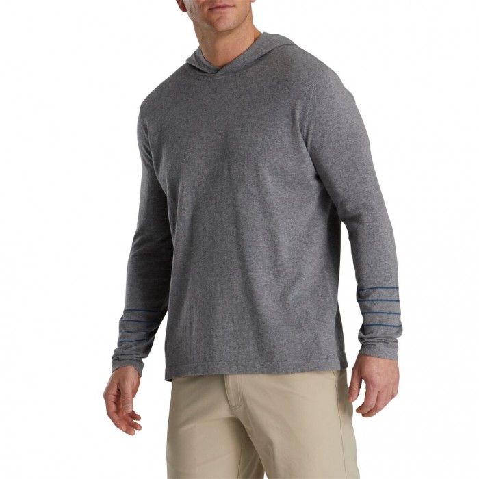 Heather Grey Men's Footjoy Sweater Hoodie | US-38195BF